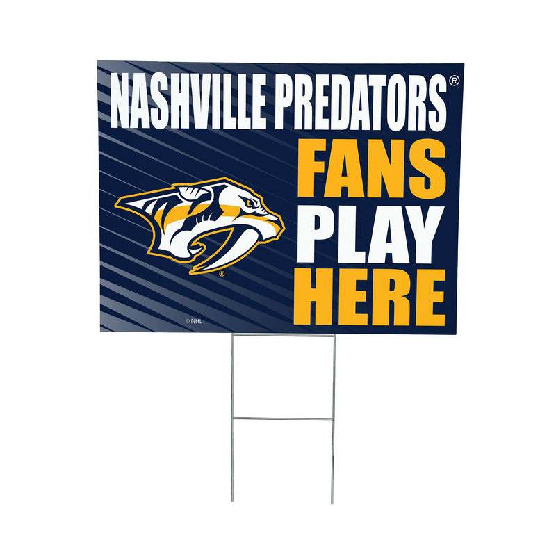 Nashville Predators Yard Sign "Fans Play Here"