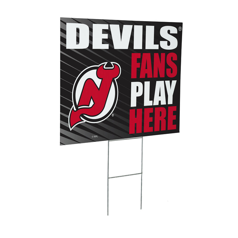 New Jersey Devils Yard Sign "Fans Play Here"