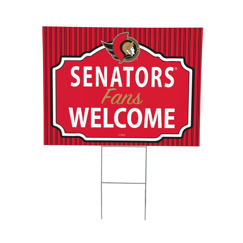 Ottawa Senators Yard Sign, "Fans Welcome"
