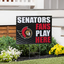 Ottawa Senators Yard Sign "Fans Play Here"