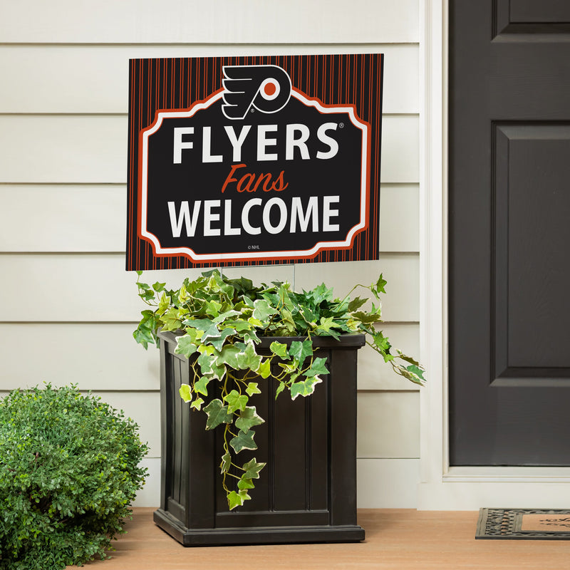 Philadelphia Flyers Yard Sign, "Fans Welcome"