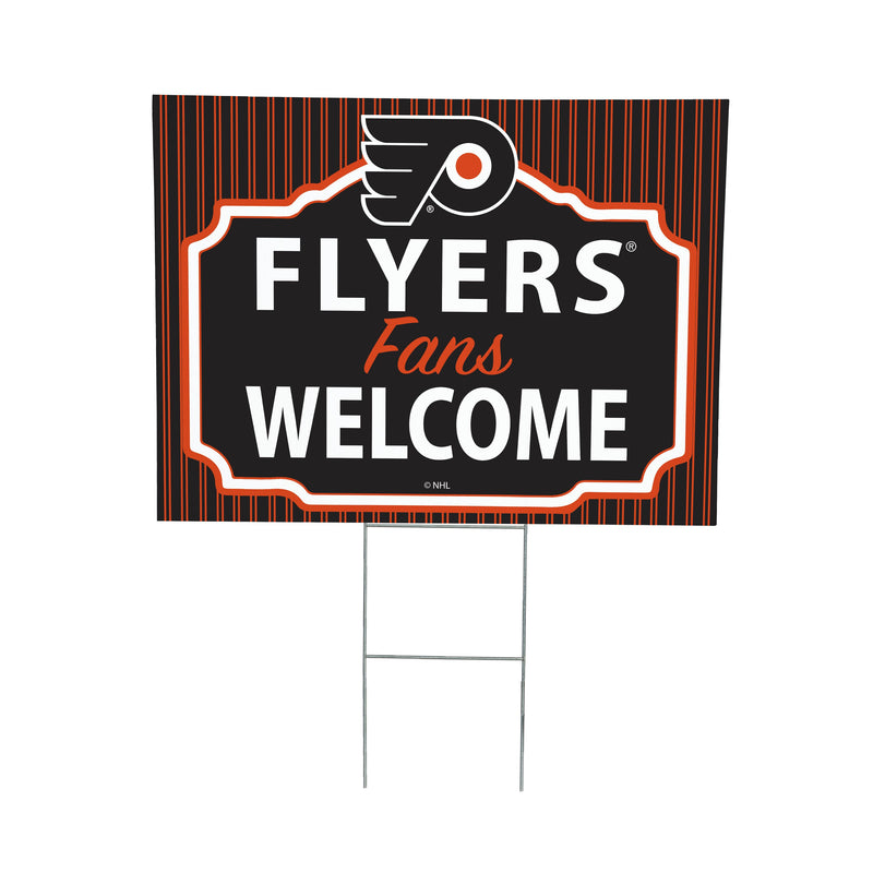Philadelphia Flyers Yard Sign, "Fans Welcome"