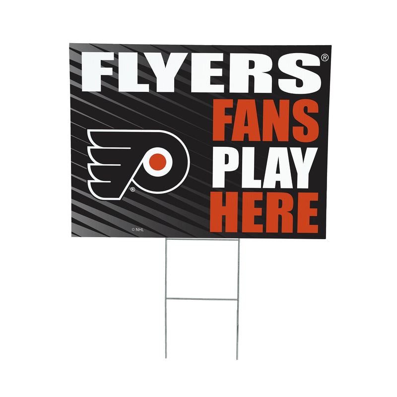 Philadelphia Flyers Yard Sign "Fans Play Here"