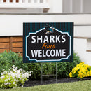 San Jose Sharks Yard Sign, "Fans Welcome"