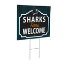 San Jose Sharks Yard Sign, "Fans Welcome"