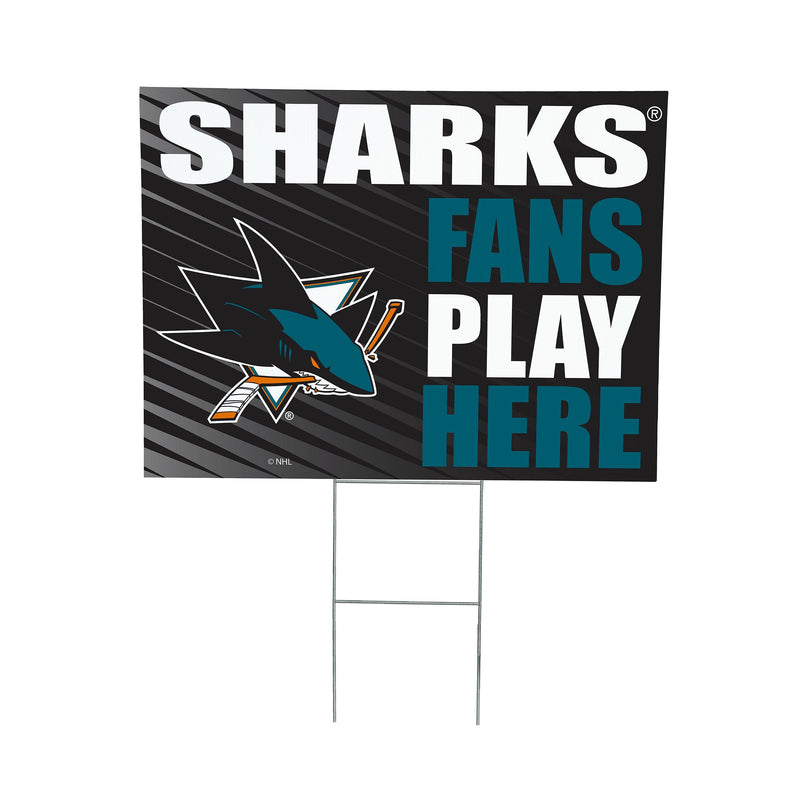 San Jose Sharks Yard Sign "Fans Play Here"