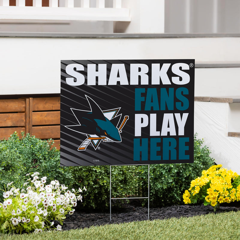 San Jose Sharks Yard Sign "Fans Play Here"