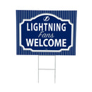 Tampa Bay Lightning Yard Sign, "Fans Welcome"