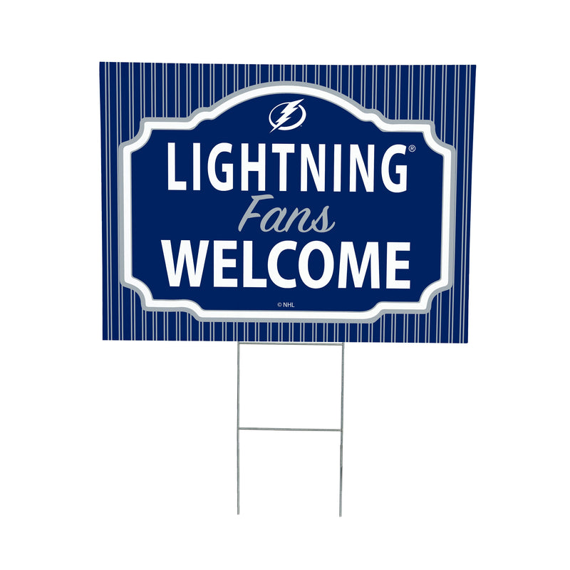 Tampa Bay Lightning Yard Sign, "Fans Welcome"