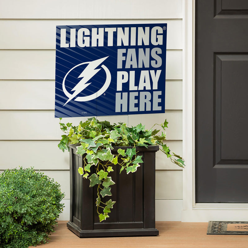Tampa Bay Lightning Yard Sign "Fans Play Here"