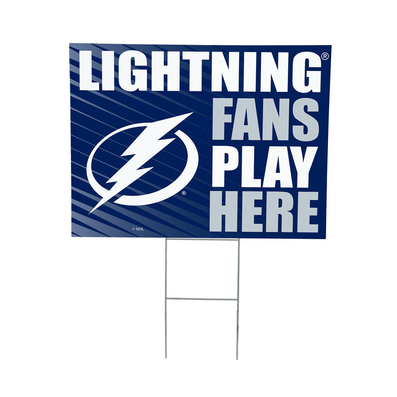 Tampa Bay Lightning Yard Sign "Fans Play Here"