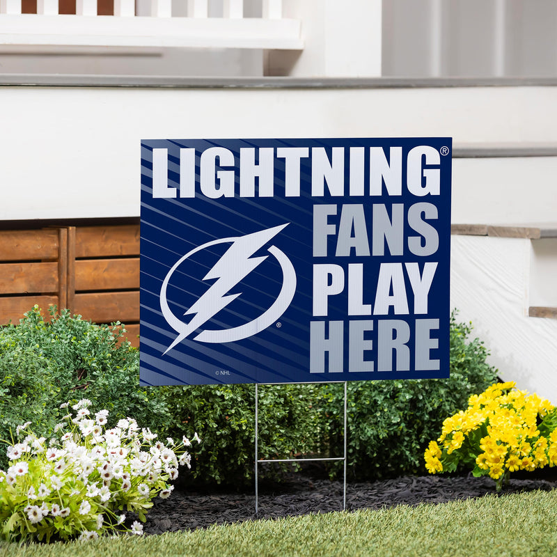 Tampa Bay Lightning Yard Sign "Fans Play Here"