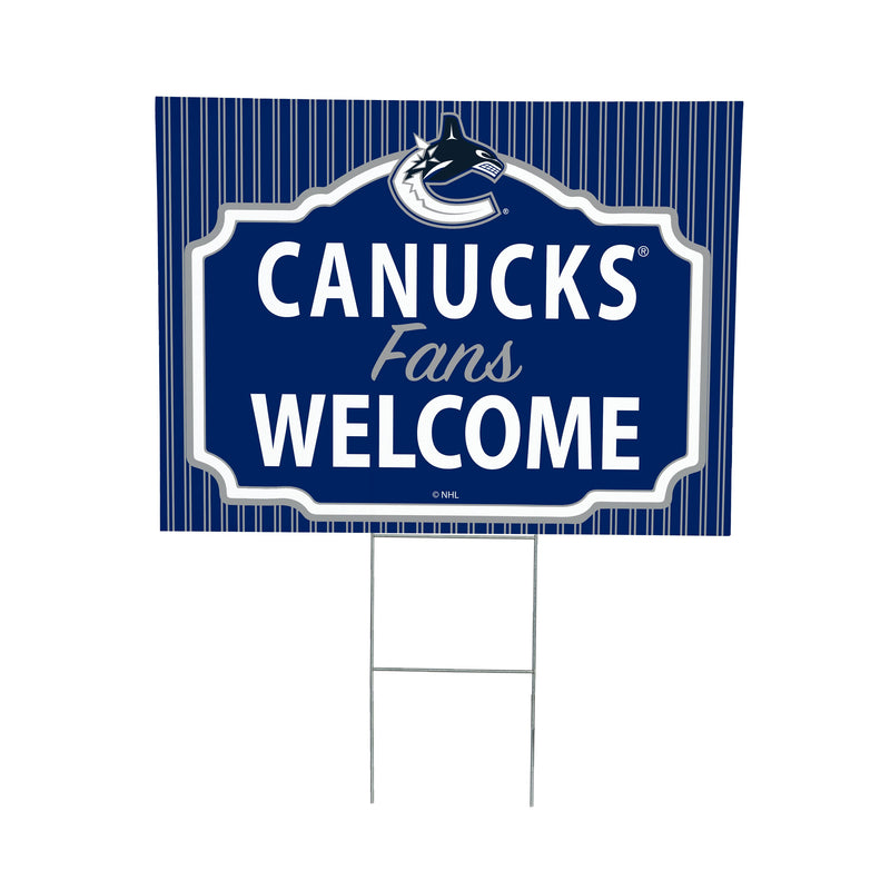Vancouver Canucks Yard Sign, "Fans Welcome"