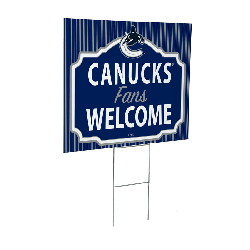 Vancouver Canucks Yard Sign, "Fans Welcome"