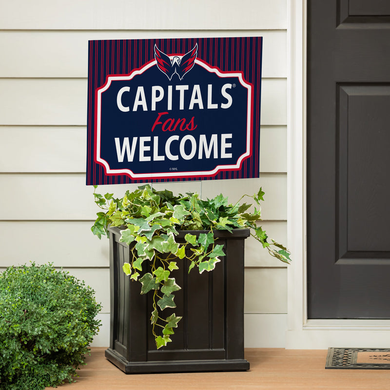 Washington Capitals Yard Sign, "Fans Welcome"