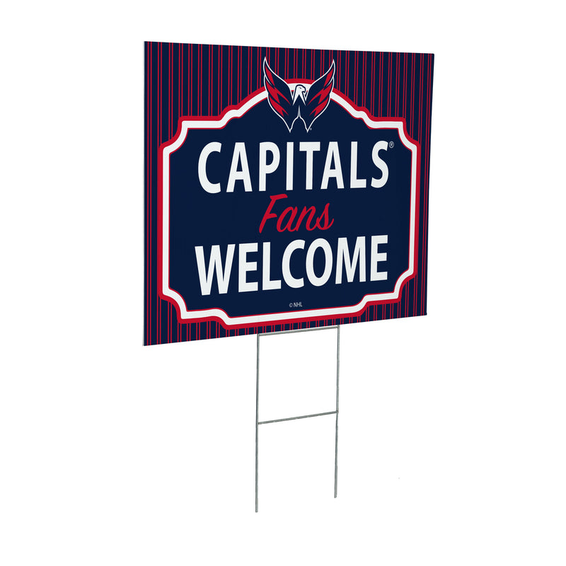 Washington Capitals Yard Sign, "Fans Welcome"