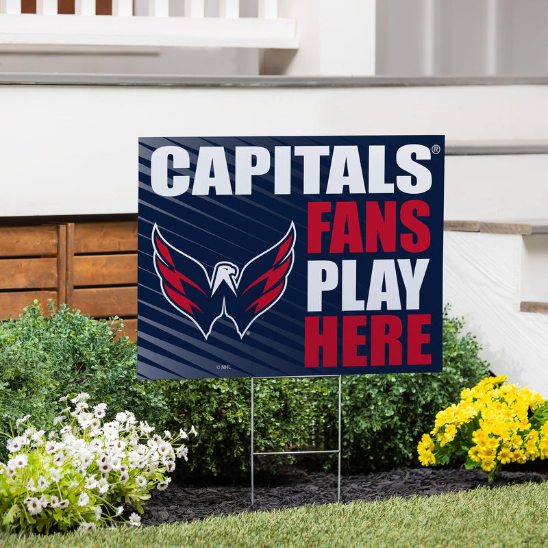 Washington Capitals Yard Sign "Fans Play Here"