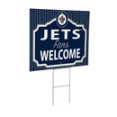 Winnipeg Jets Yard Sign, "Fans Welcome"