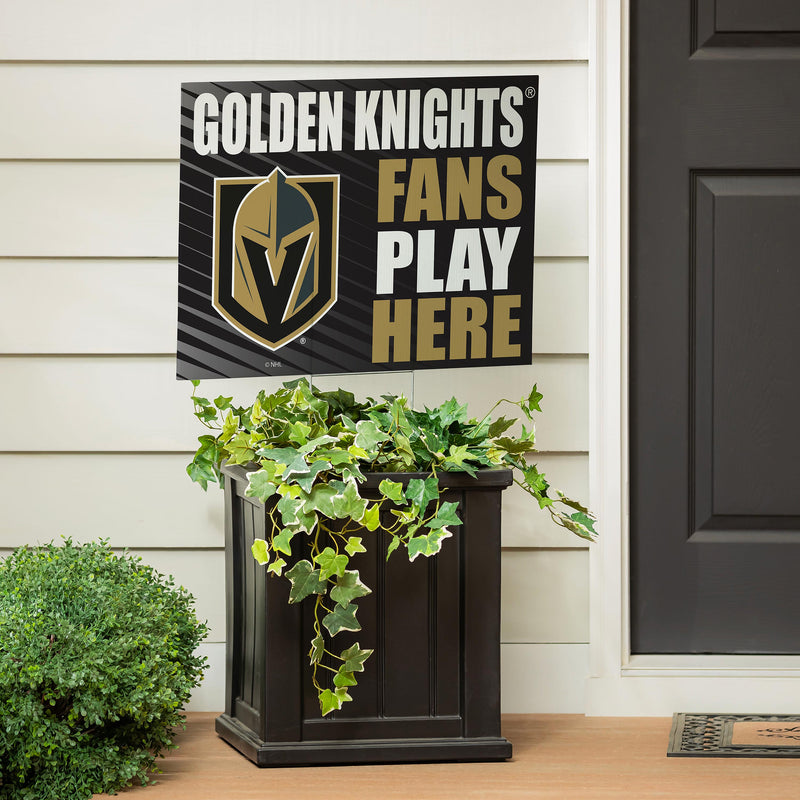 Las Vegas Golden Knights Yard Sign "Fans Play Here"