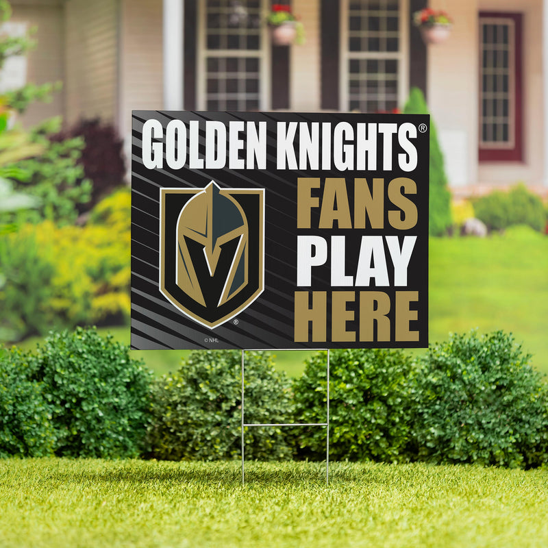 Las Vegas Golden Knights Yard Sign "Fans Play Here"