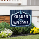 Seattle Kraken Yard Sign, "Fans Welcome"