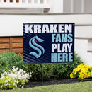 Seattle Kraken Yard Sign "Fans Play Here"