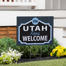 Utah Mammoth Yard Sign, "Fans Welcome"