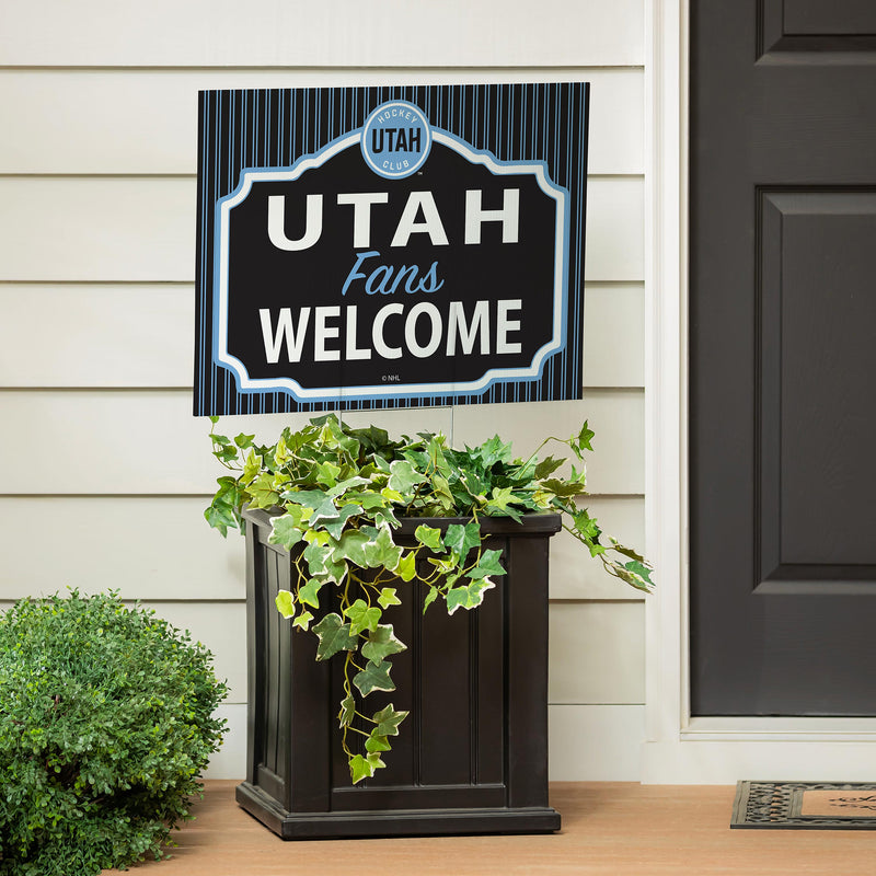 Utah Mammoth Yard Sign, "Fans Welcome"