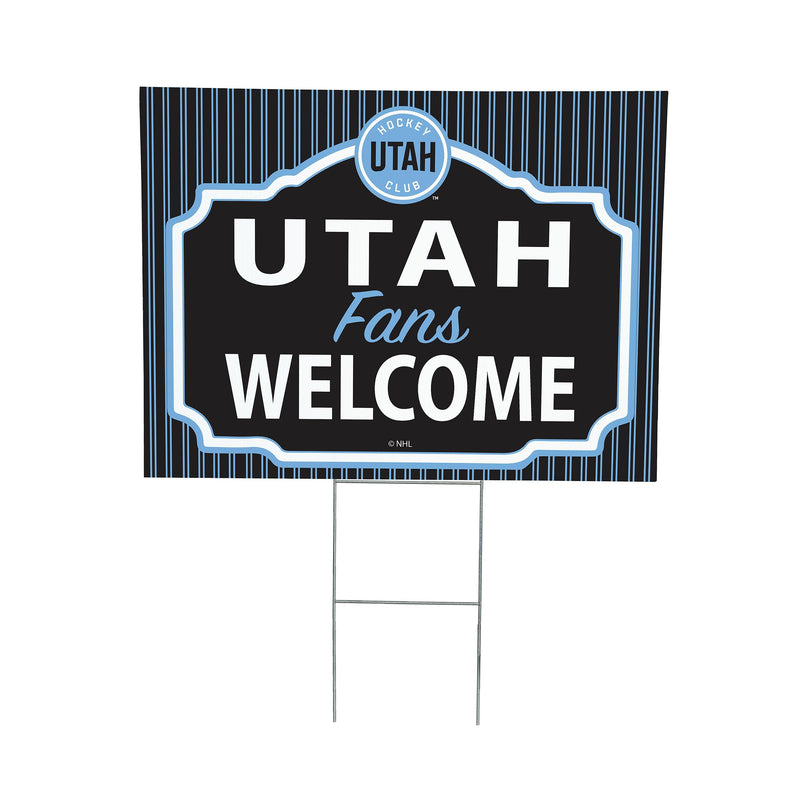 Utah Mammoth Yard Sign, "Fans Welcome"