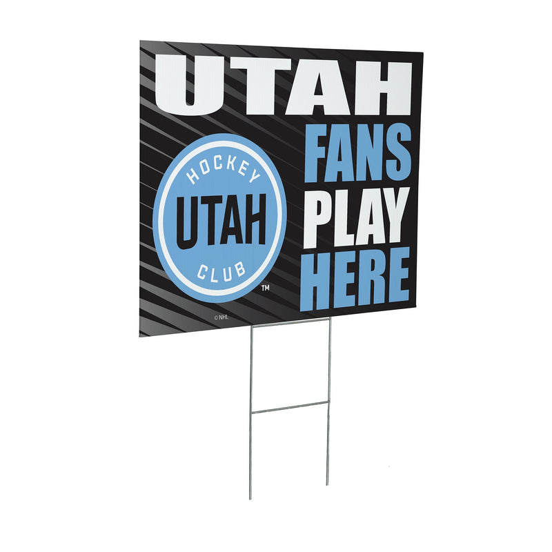 Utah Mammoth Yard Sign "Fans Play Here"