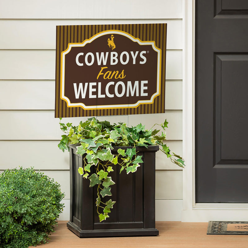 University of Wyoming Yard Sign, "Fans Welcome"