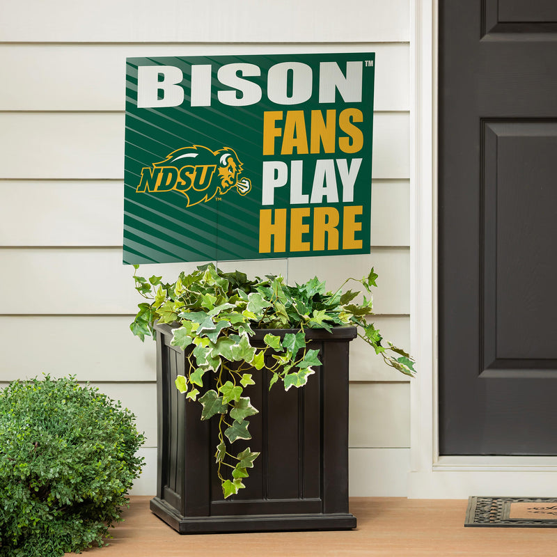 North Dakota State University Yard Sign "Fans Play Here"