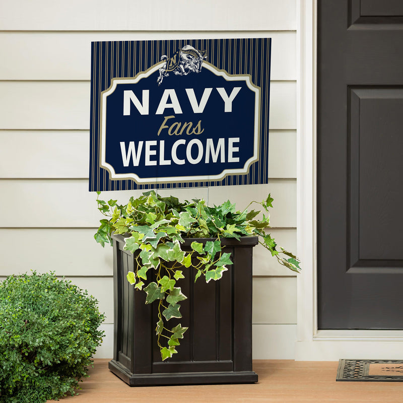 US Naval Academy Yard Sign, "Fans Welcome"
