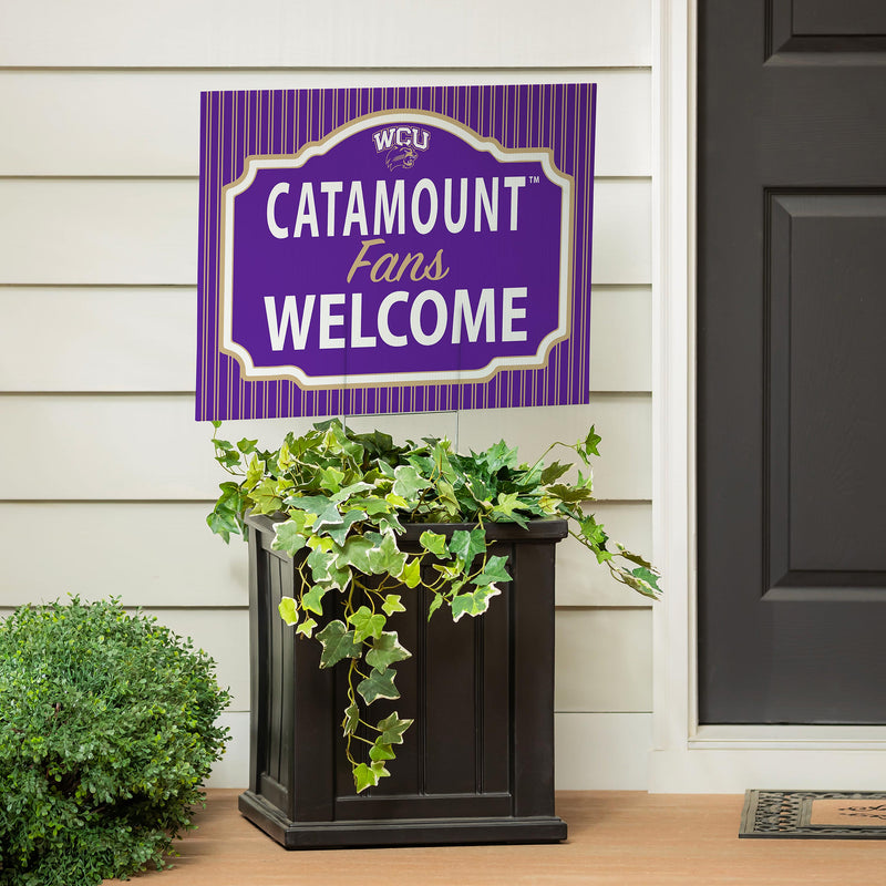 Western Carolina University Yard Sign, "Fans Welcome"
