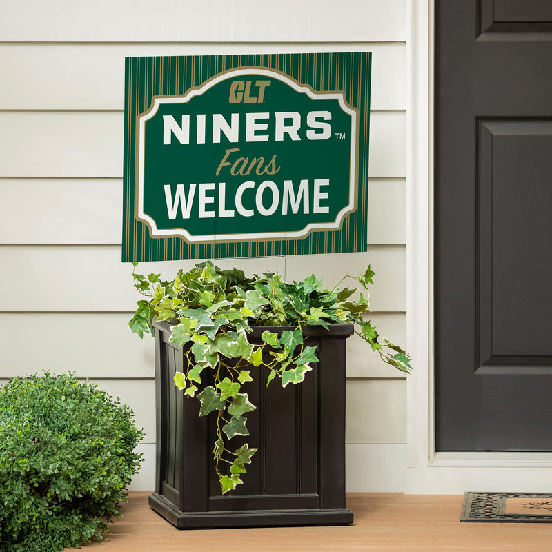 University of North Carolina/Charlotte Yard Sign, "Fans Welcome"