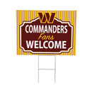 Washington Commanders Yard Sign, "Fans Welcome"