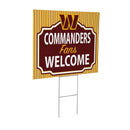Washington Commanders Yard Sign, "Fans Welcome"