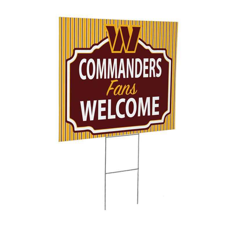 Washington Commanders Yard Sign, "Fans Welcome"