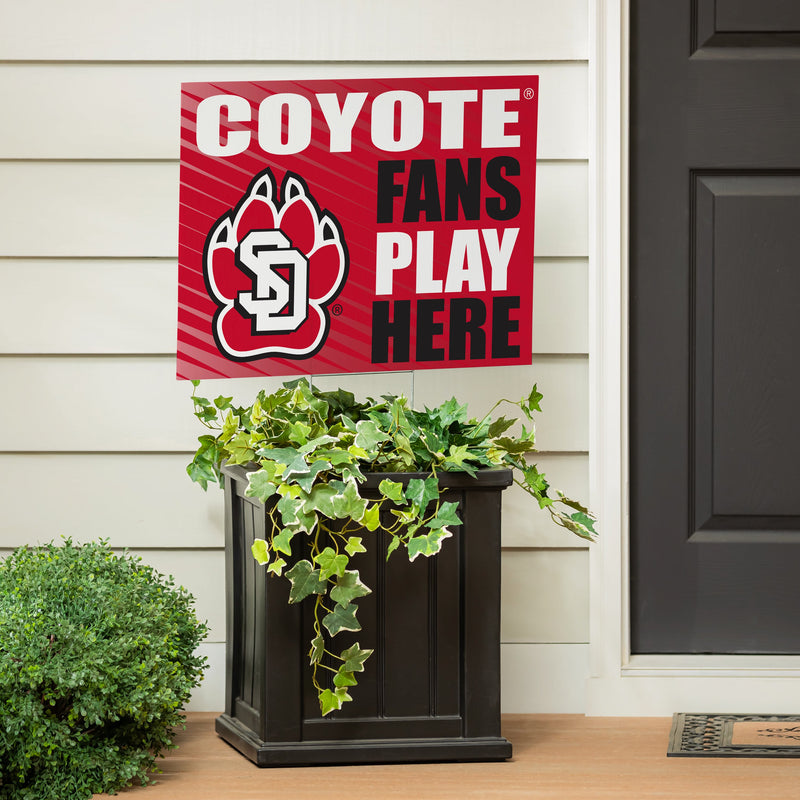 University of South Dakota Yard Sign "Fans Play Here"