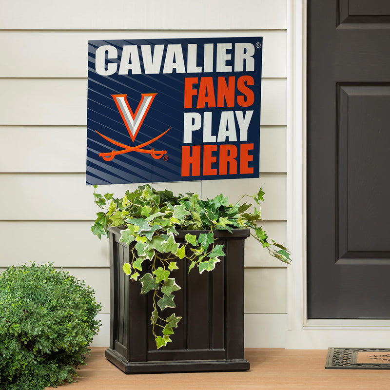 University of Virginia Yard Sign "Fans Play Here"