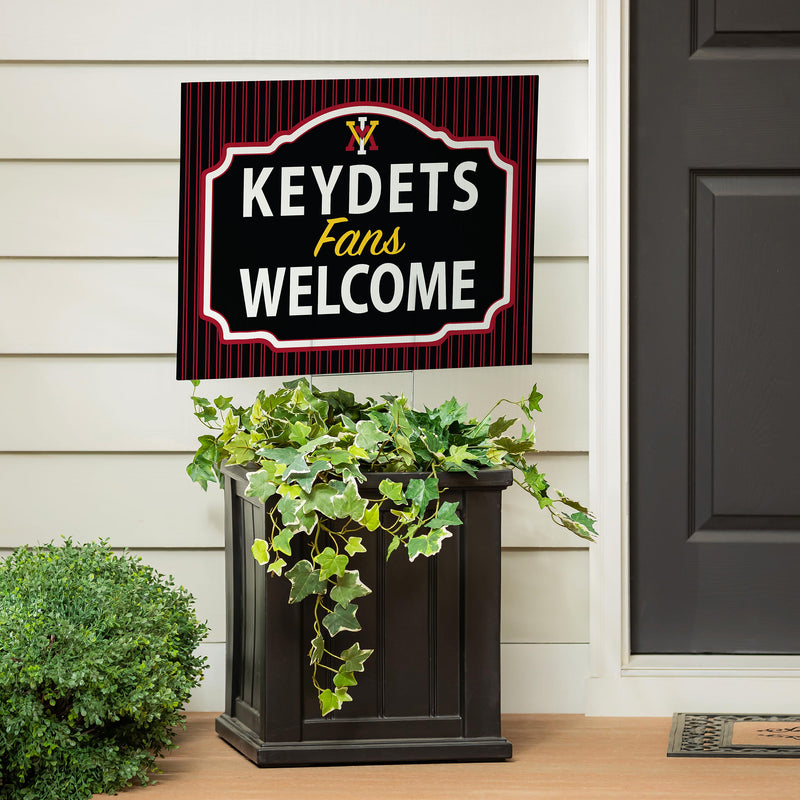 Virginia Military Institute Yard Sign, "Fans Welcome"