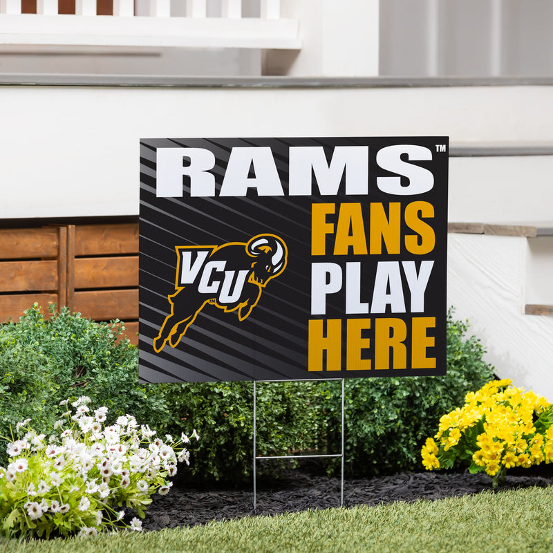 Virginia Commonwealth University Yard Sign "Fans Play Here"