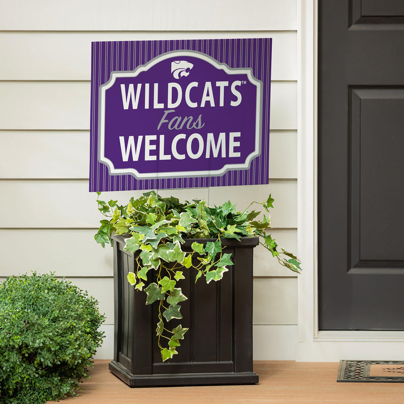 Kansas State University Yard Sign, "Fans Welcome"