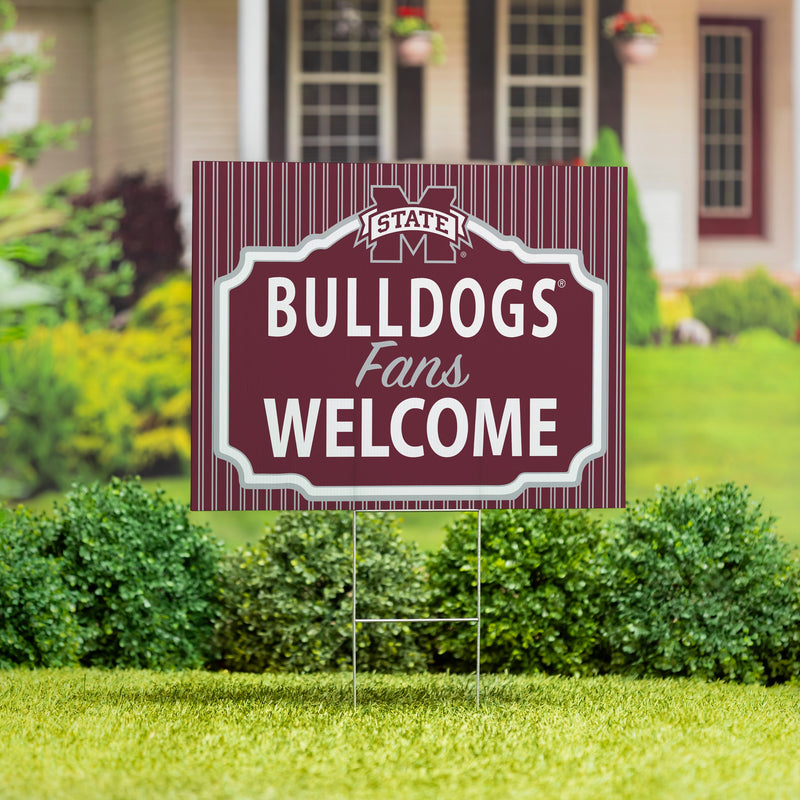 Mississippi State University Yard Sign, "Fans Welcome"