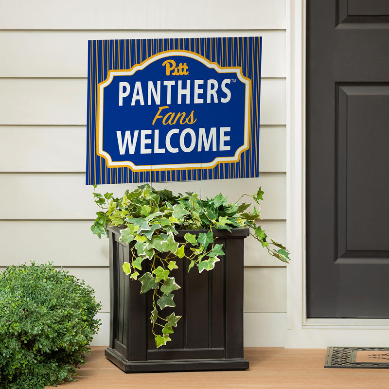 University of Pittsburgh Yard Sign, "Fans Welcome"