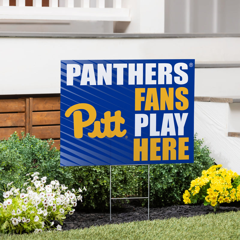 University of Pittsburgh Yard Sign "Fans Play Here"