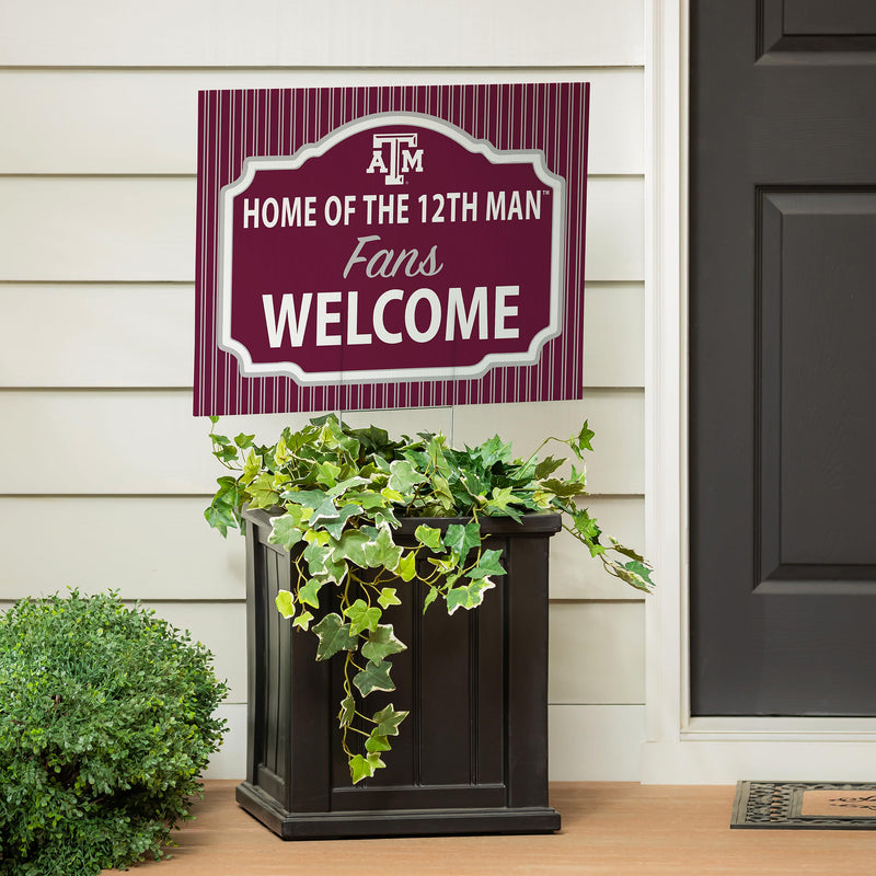 Texas A&M Yard Sign, "Fans Welcome"