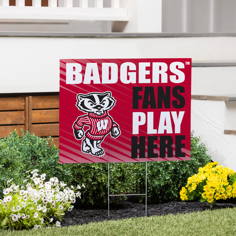 University of Wisconsin-Madison Yard Sign "Fans Play Here"