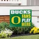 University of Oregon Yard Sign "Fans Play Here"