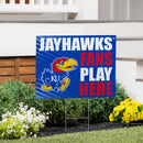 University of Kansas Yard Sign "Fans Play Here"
